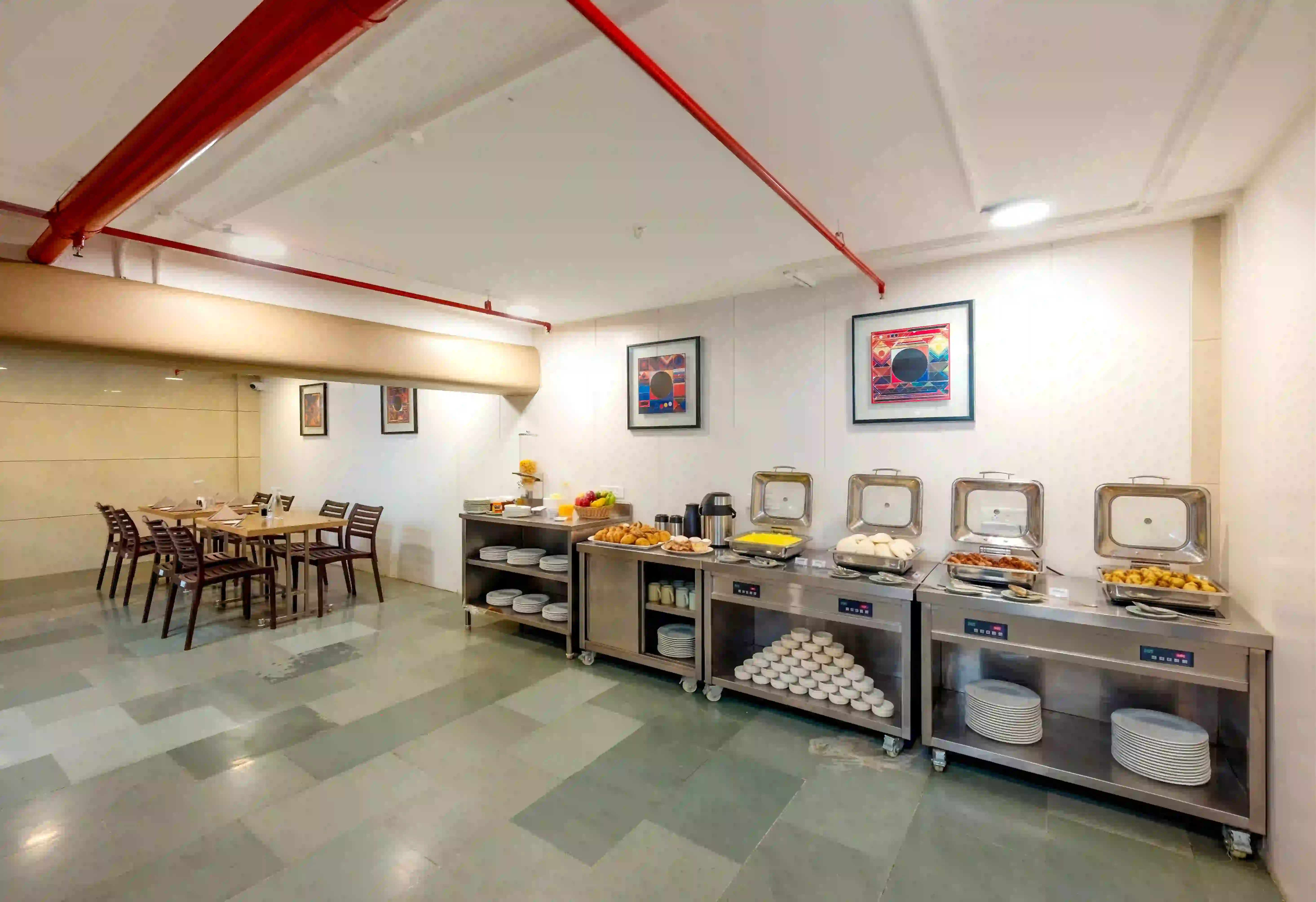 Breakfast buffet counter